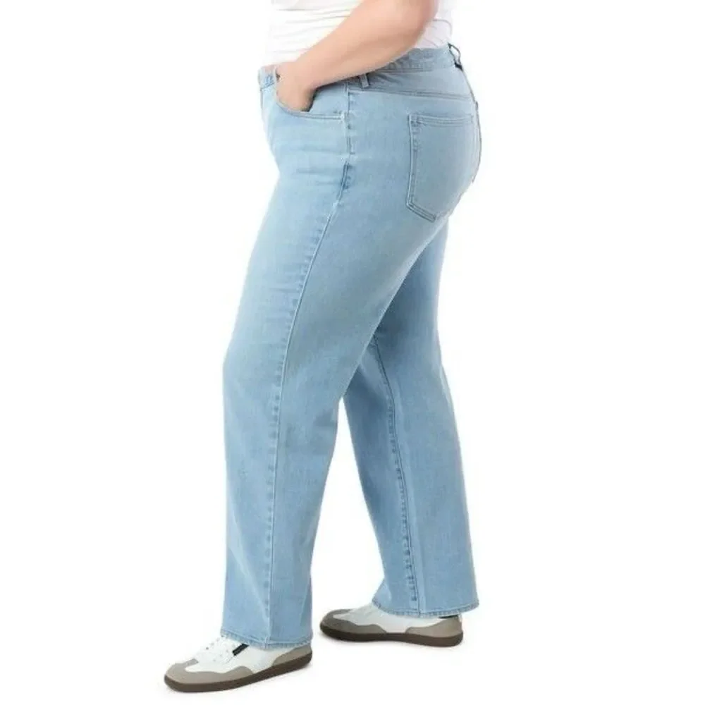 NWT Seven7 Women's Loose Straight Jean Size 10 High Rise Light Wash - Picture 14 of 16